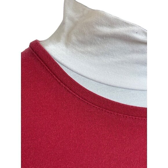 Croft & Barrow Tee Cranberry Women XL Cotton Round neck. Long sleeves - Picture 2 of 10